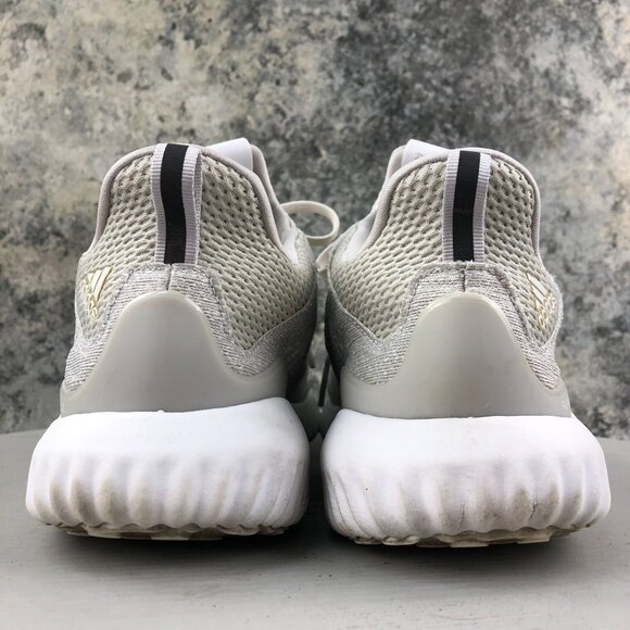 Adidas Women's Size 10 Alphabounce 1 White Grey Lace-Up Athletic Sneakers AC6921 - Picture 8 of 15